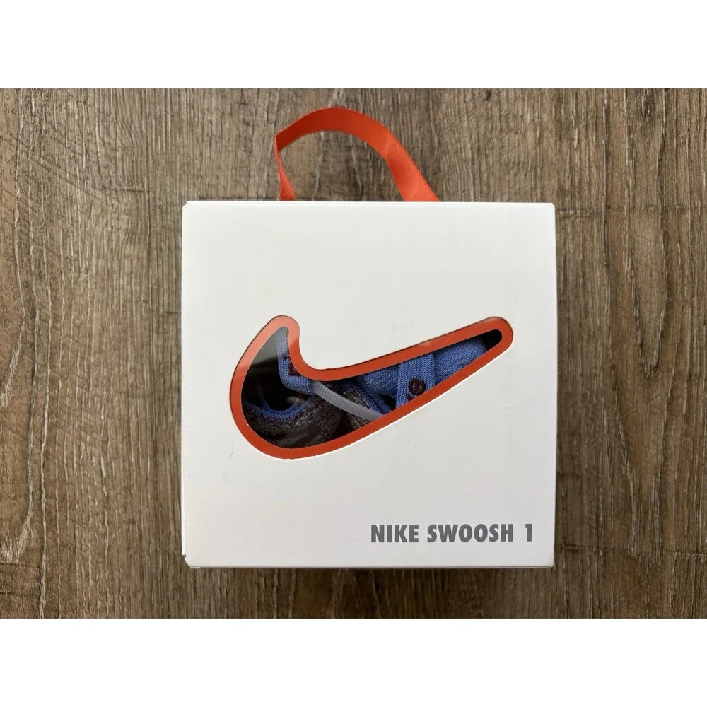 Nike Swoosh 1 TD Infant Flyknit Shoes Polar Team Red Sail Sz 3C FB3244-404